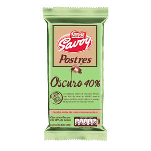 SAVOY POSTRES 40% CACAO 200 GR