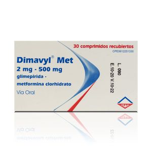 DIMAVYL MET 2 MG-500 MG X30 COMPRIMIDOS RECUBIERTAS