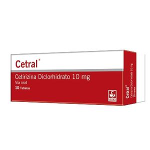 CETRAL 10 MG X10 TABLETAS