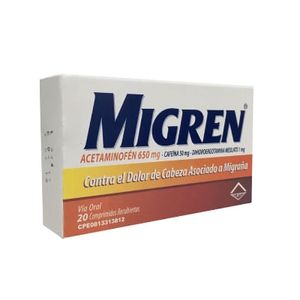 MIGREN 650 MG X20 COMPRIMIDOS RECUBIERTOS