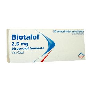 BIOTALOL 2 5 MG X 30 COMPRIMIDOS RECUBIERTOS