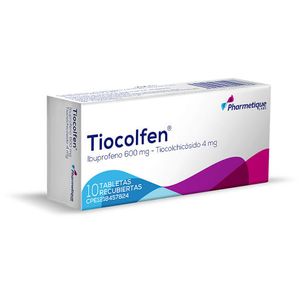 TIOCOLFEN 600 / MG 4 MG X10 TABLETAS RECUBIERTAS