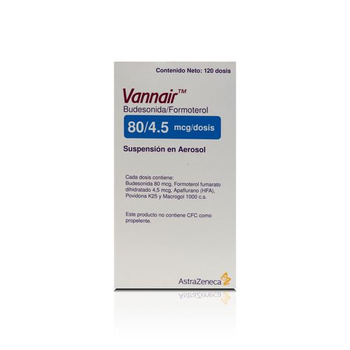 VANNAIR INHALADOR 80 / 4.5 MCG X120 DOSIS