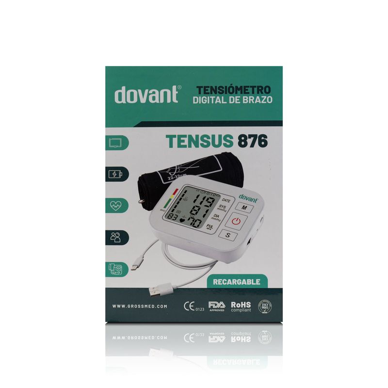 Tensiómetro Digital de Brazo Tensus 876 (Recargable) - Unidad - DOVANT