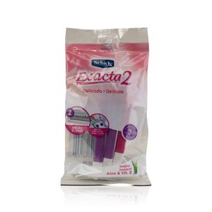 SCHICK AFEITADORA EXACTA PIEL DELICADA X 3