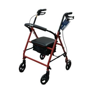 DRIVE ANDADERA ACERO  ROJA CON RUEDAS Y ASIENTO