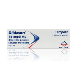 DIKLASON SOLUCION INYENTABLE 75 MG / 3 ML X1 AMPOLLA