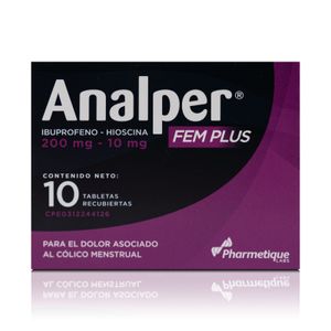 ANALPER FEM PLUS 200 MG -10 MG X10 TABLETAS