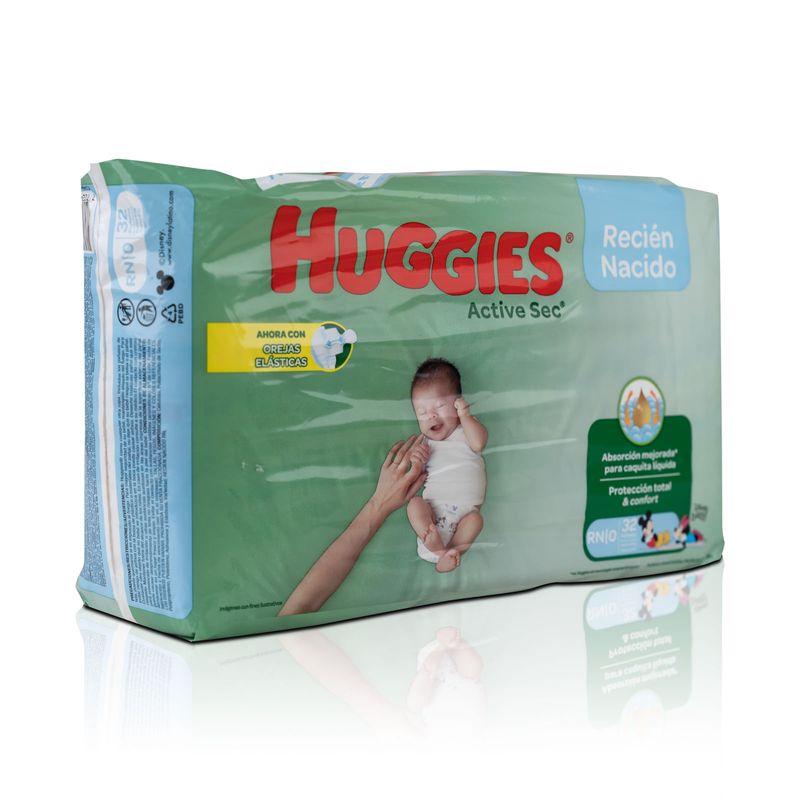 Pañales Recien Nacido Active Sec 32Und Huggies - Mi Bodega Express