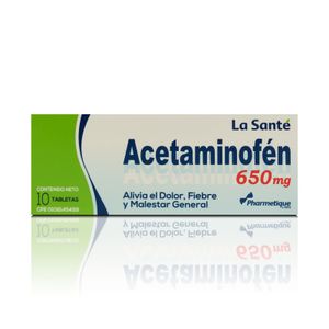 LA SANTÉ ACETAMINOFEN 650 MG X10 TABLETAS