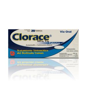 CLORACE 500 MG / 4 MG X20 TABLETAS