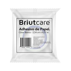 BRIUTCARE ADHESIVO DE PAPEL  COLOR BLANCO 2.54 X4.57 M