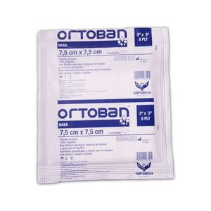 ORTOBAN GASA  10X10 / 4X4 X 2 UNIDADES
