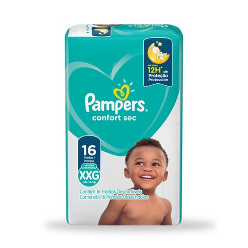 PAÑALES PAMPERS CONFORT SEC XXG X 16