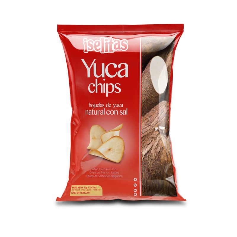 ISELITAS YUCA CHIPS CREMA/CEBOLLA 180GR