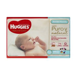 HUGGIES PANALES NATURAL CARE PEQ X30