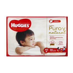 HUGGIES PANALES NATURAL CARE XGDE X30