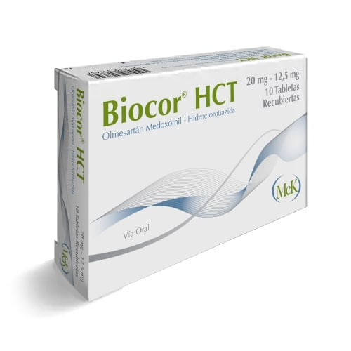 BIOCOR HCT 20MG/12.5MG X10 TABLETAS