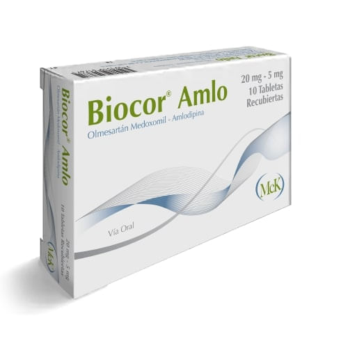 BIOCOR AMLO 20MG/5MG X10 TABLETAS