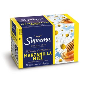 SUPREMO TE HIERBA MANZANILLA MIEL X 20.