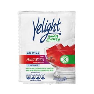 YELIGHT GELATINA  SIN AZUCAR FRUTOS ROJOS 12 GR