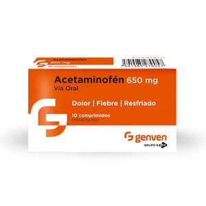 ACETAMINOFEN 650 MG X10 COMPRIMIDOS GEVEN