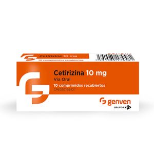 CETIRIZINA 10 MG X10 COMPRIMIDOS GENVEN