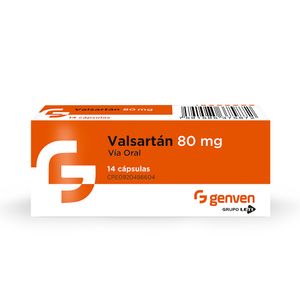 VALSARTAN  80 MGX14 CAPSULAS GENVEN