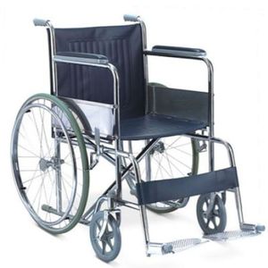 SILLA DE RUEDAS 18" CROMADA RIN RAYO AZUL