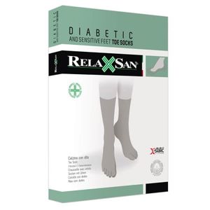 RELAXSAN MEDIA ALGODON DIABETICO DEDOS BLANCA 5 XL
