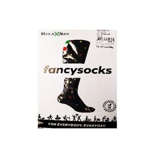 RELAXSAN MEDIA ALGODON FANCY 15 21 NEGRO L UNISEX