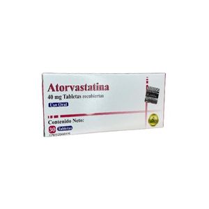 ATORVASTATINA 40 MG X30 TABLETAS RECUBIERTAS