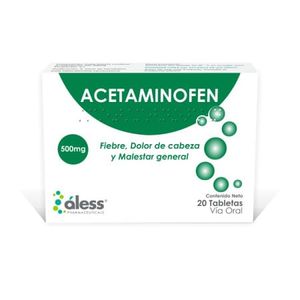 ALE ACETAMINOFEN  500 MG X20 TABLETAS
