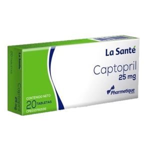 LA SANTE CAPTOPRIL 25 MG X20 TABLETAS