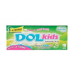 CALOX DOL KIDS CA  MASTICABLES PEDIATRICO 160 MG X 20 TABLETAS