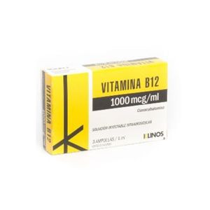 KLINOS VITAMINA B12  SOLUCION IM 1000 MCG ML X3 AMPOLLA