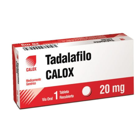 CALOX TADALAFILO TABLETAS RECUBIERTAS 20MG X1