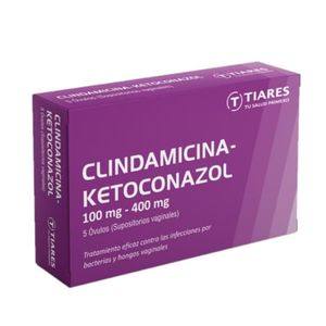 TIARES CLINDAMICINA KETOCO KWA 100 400 MG X5 OVULOS