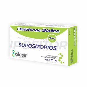 ALESS DICLOFENAC SODICO 50 MG X10 SUPOSITORIO
