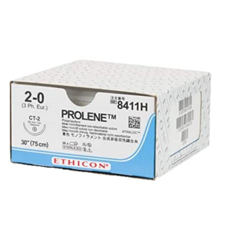 GTN MEDICAL SUTURE PROLEN 2-0 75CM 1/2 PTA ATRAU X1