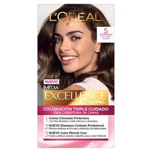LOREAL TINTE KIT  EXCELL CASTAÑO CLARO 5
