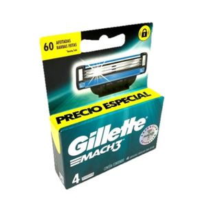 GILLETTE CARTUCHO MACH3 X4