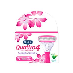 SCHICK CARTUCHO QUATTRO WOMEN SENSITIVE X2