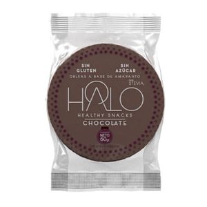 HALO SNACKS OBLEA DE CHOCOLATE SIN GLUTEN SIN AZUCAR 60 GR