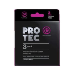 PROTEC PRESERVATIVO DE  LATEX TEXTURIZADO X3