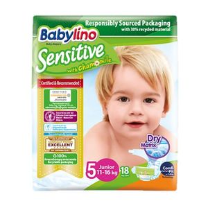 BABYLINO SENSITIVE PANAL PARA BEBE N5 X18