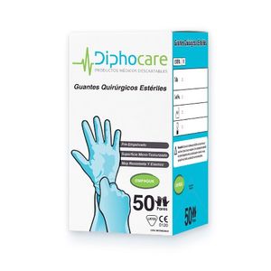 DIPHOCARE GUANTE ESTERIL  7.5 PAR