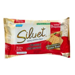 SILUET GALLETAS INTEGRALES FRUTOS ROJO 252 GR X9