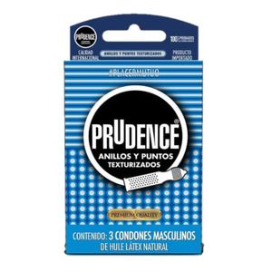 PRUDENCE ANILLOS Y PUNTOS CONDONES X 3 UNIDADES