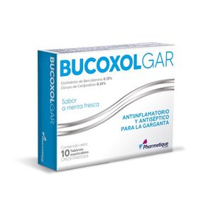 BUCOXOLGAR MENTA X 10 TABLETAS MASTICABLES